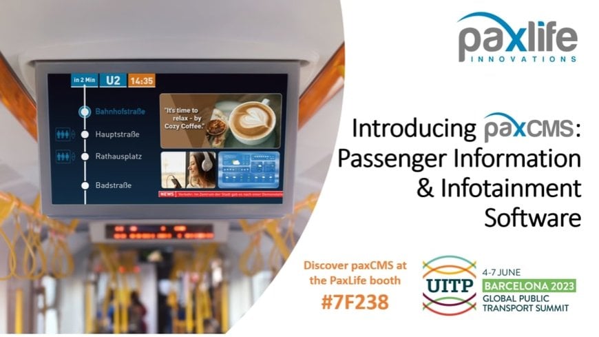 Unified Passenger Information Launched by PaxLife at UITP Summit 2023 in Barcelona